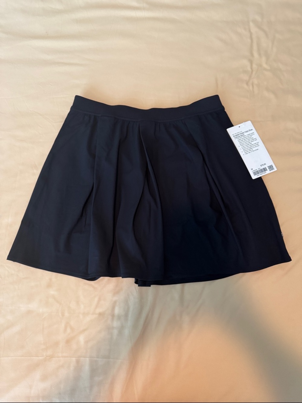 Black Lululemon angled Pleat High Rise Tennis Skirt - NWT